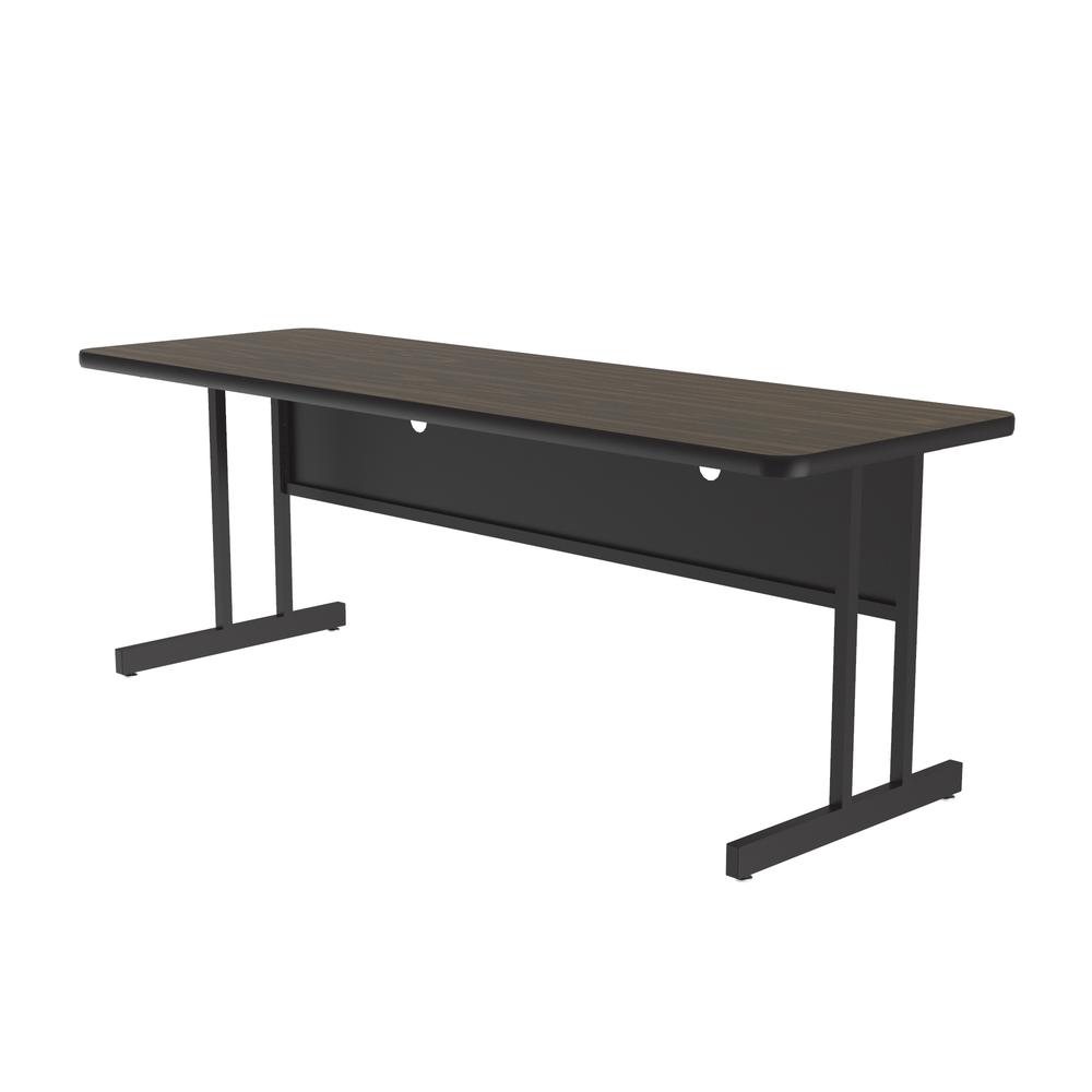 Keyboard Height Commercial Laminate Top Computer/Student Desks 24x60", RECTANGULAR, WALNUT, BLACK. Picture 1