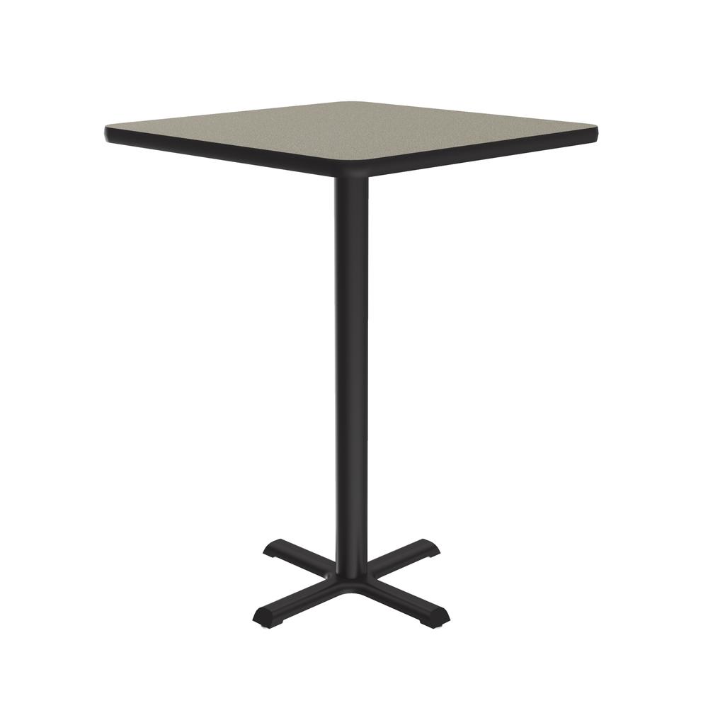 Bar Stool/Standing Height Deluxe High-Pressure Café and Breakroom Table 30x30" SQUARE SAVANNAH SAND, BLACK. Picture 1