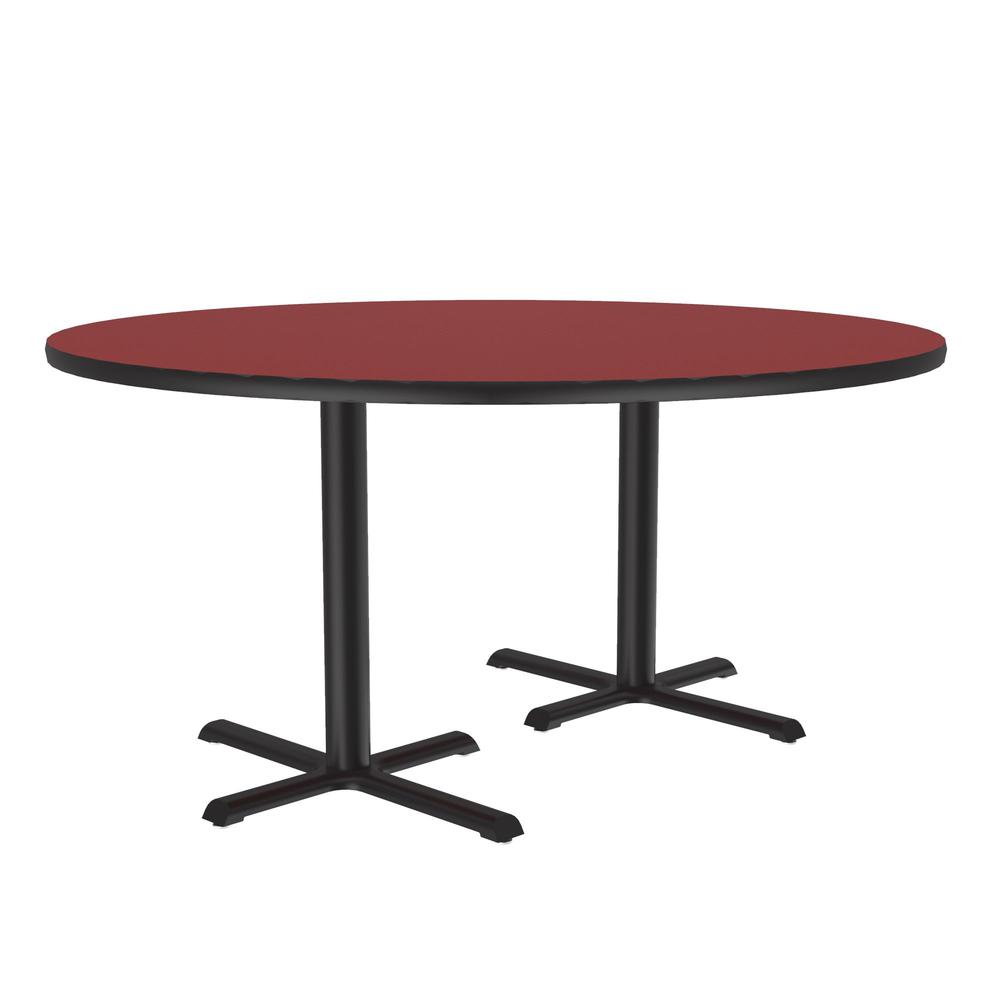 Table Height Deluxe High-Pressure Café and Breakroom Table 60x60", ROUND RED BLACK. Picture 7