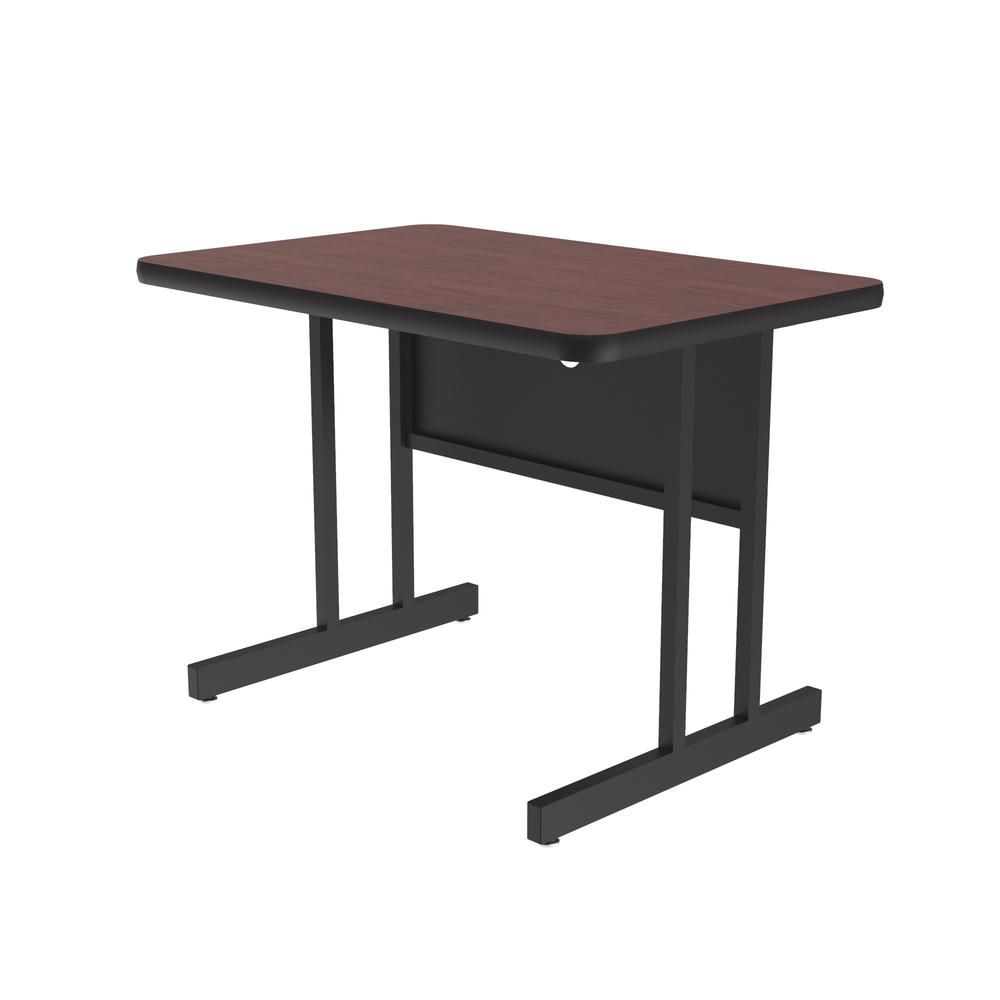 Keyboard Height Deluxe High-Pressure Top Computer/Student Desks  24x48", RECTANGULAR MAHOGHANY, BLACK. Picture 6