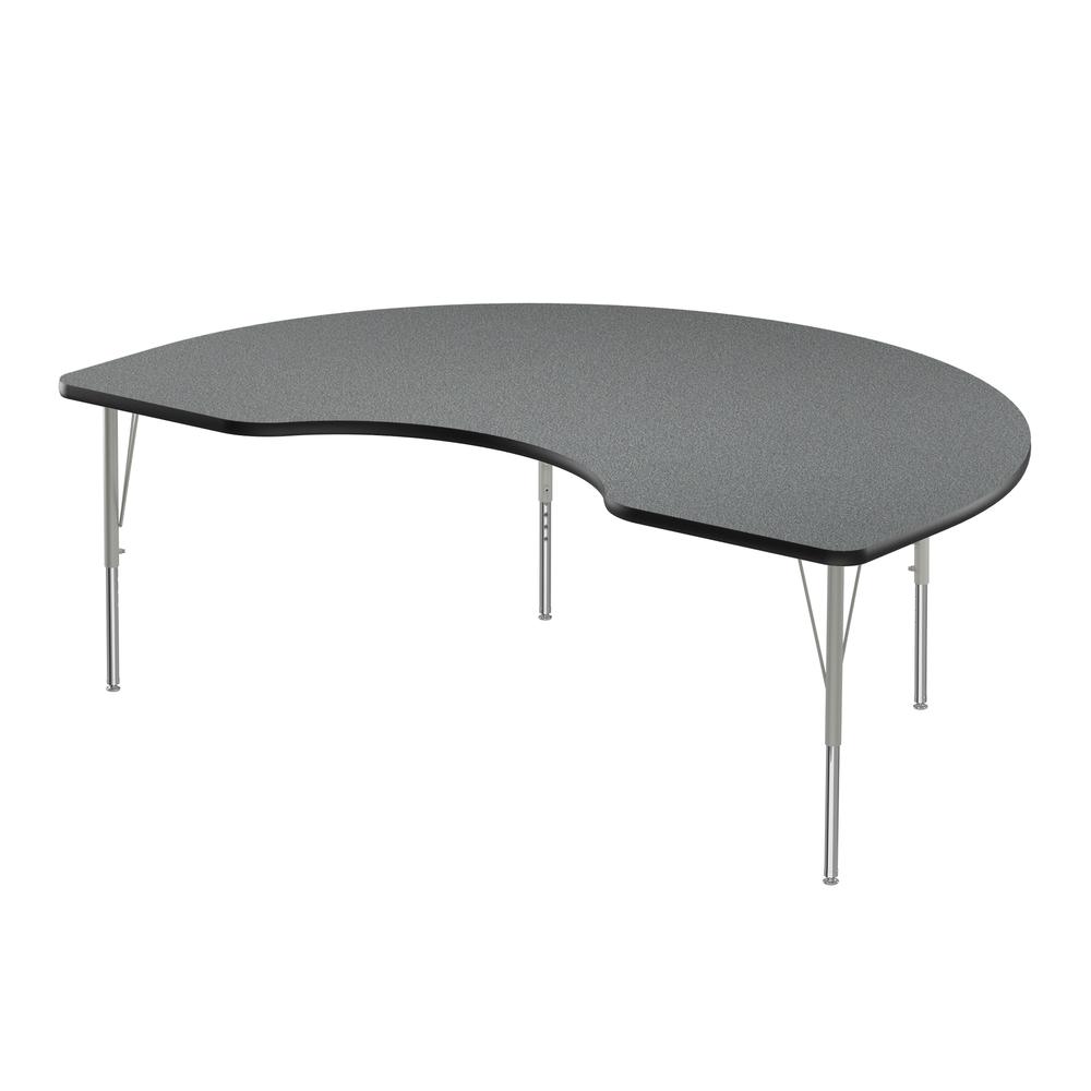 Deluxe High-Pressure Top Activity Tables 48x72", KIDNEY MONTANA GRANITE , SILVER MIST. Picture 2