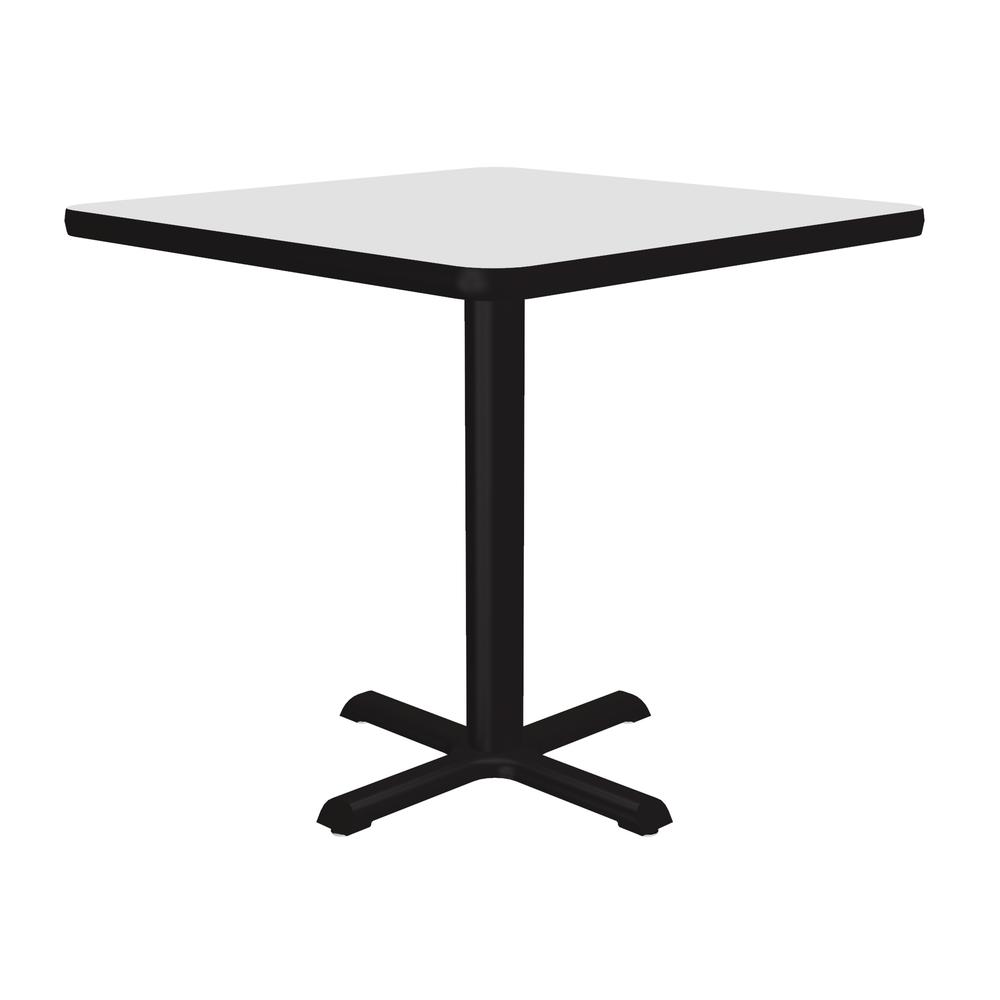 Table Height Deluxe High-Pressure Café and Breakroom Table 30x30", SQUARE, WHITE BLACK. Picture 9