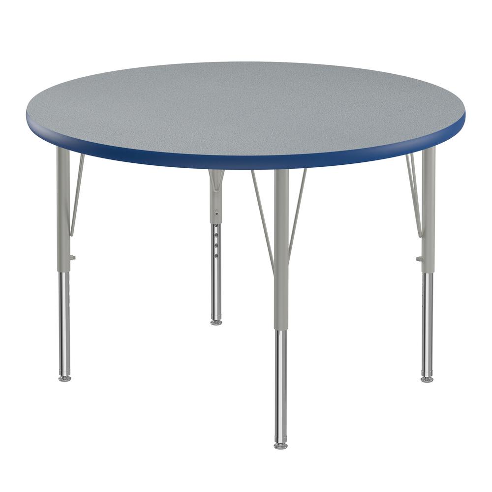 Deluxe High-Pressure Top Activity Tables 36x36", ROUND GRAY GRANITE SILVER MIST. Picture 2