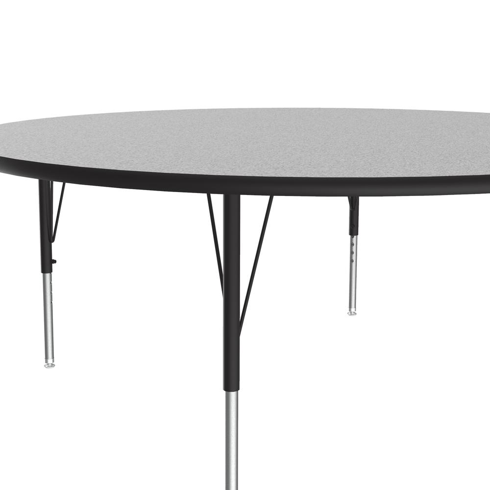 Deluxe High-Pressure Top Activity Tables 60x60", ROUND, GRAY GRANITE, BLACK/CHROME. Picture 3