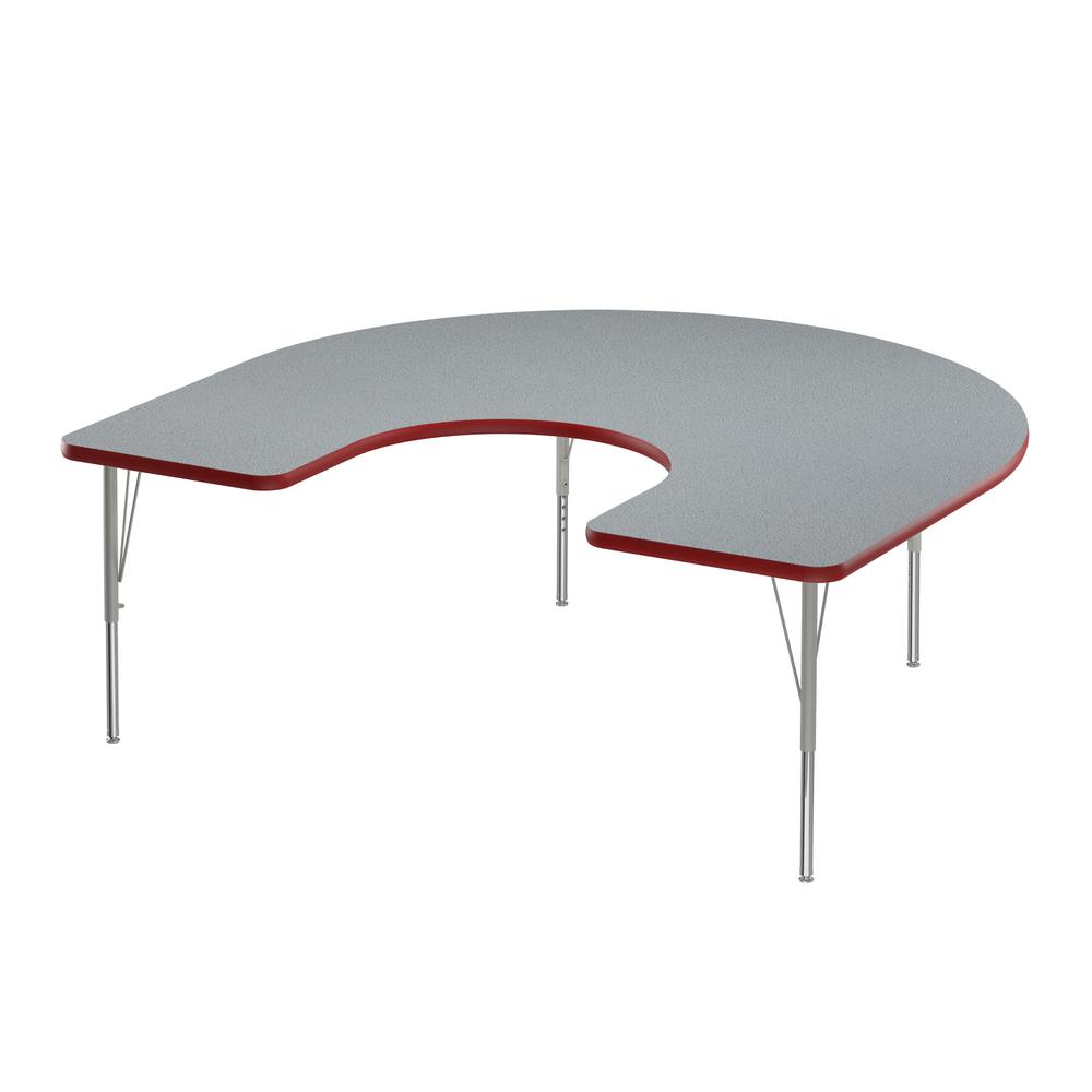 Commercial Laminate Top Activity Tables 60x66" HORSESHOE, GRAY GRANITE, SILVER MIST. Picture 1