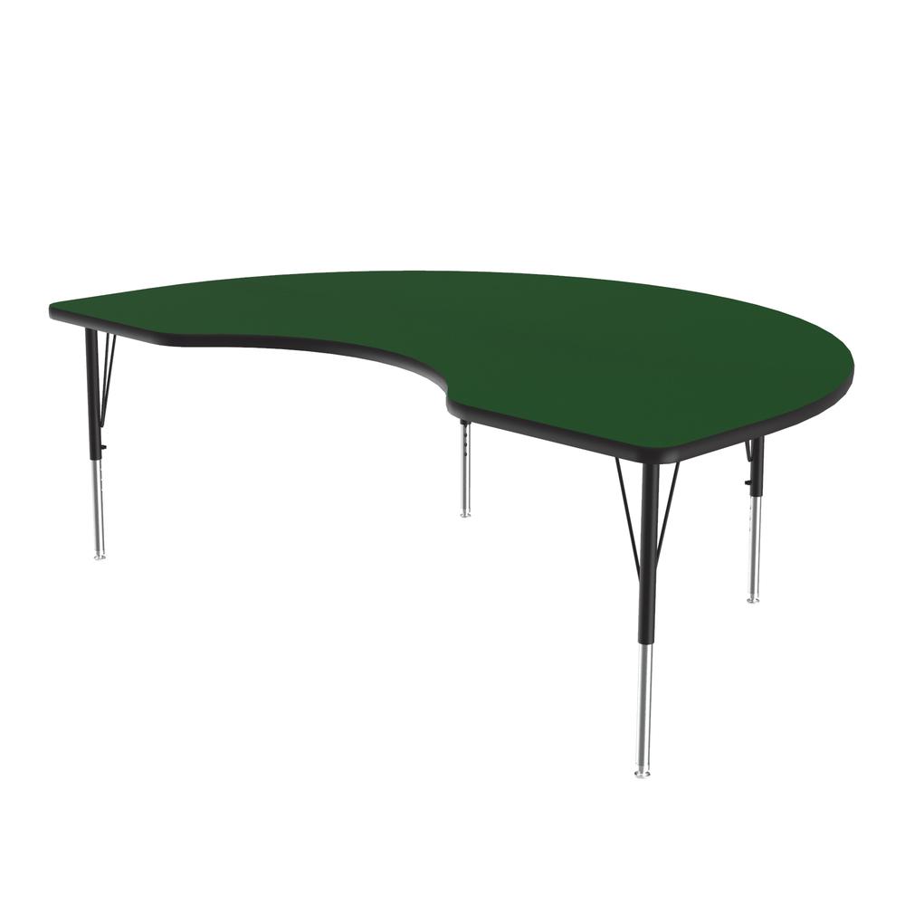 Deluxe High-Pressure Top Activity Tables, 48x72" KIDNEY GREEN BLACK/CHROME. Picture 5
