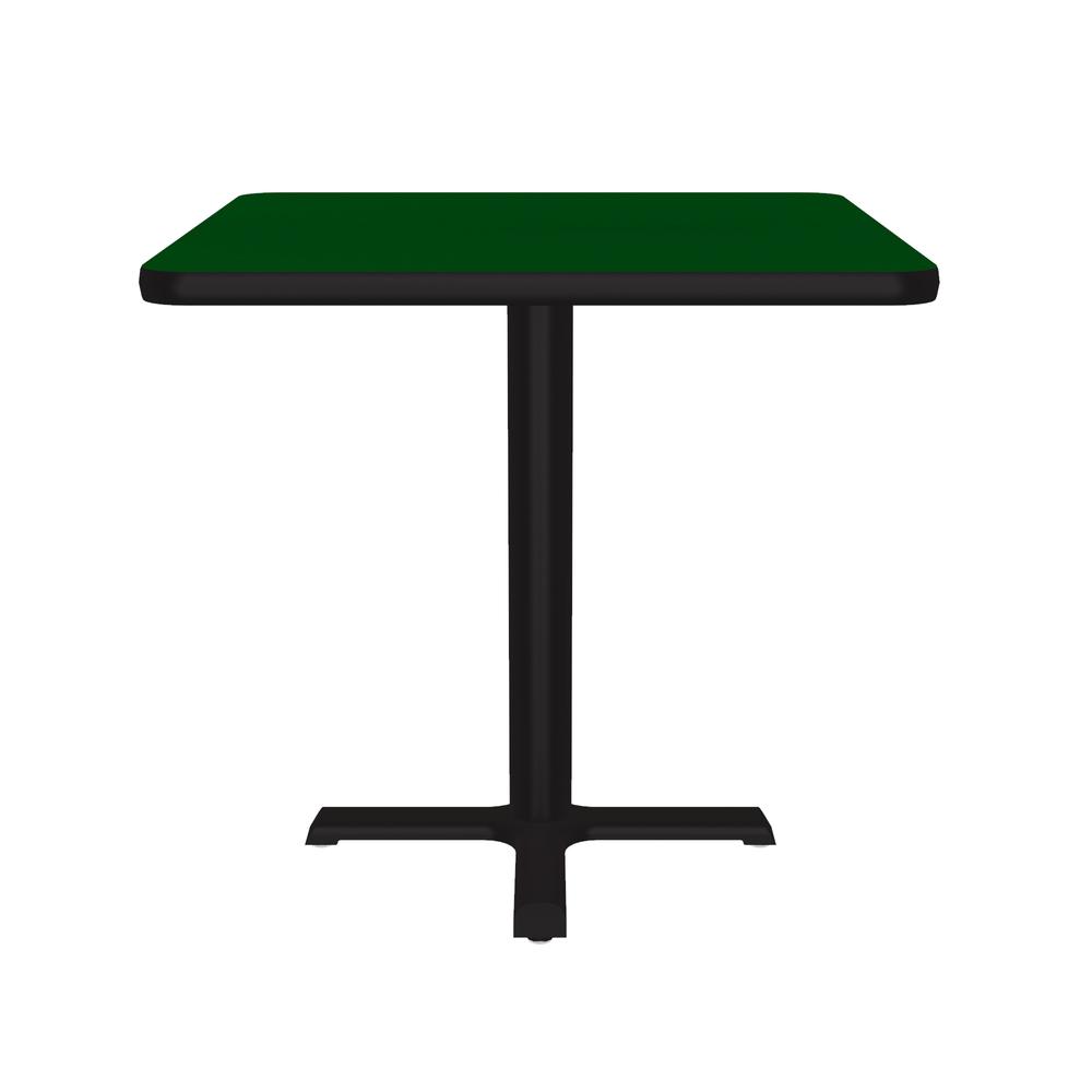 Table Height Deluxe High-Pressure Café and Breakroom Table, 30x30", SQUARE GREEN BLACK. Picture 3