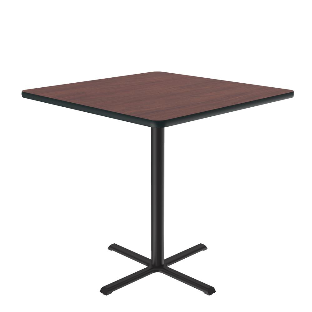 Bar Stool/Standing Height Deluxe High-Pressure Café and Breakroom Table, 36x36", SQUARE, MAHOGANY BLACK. Picture 4