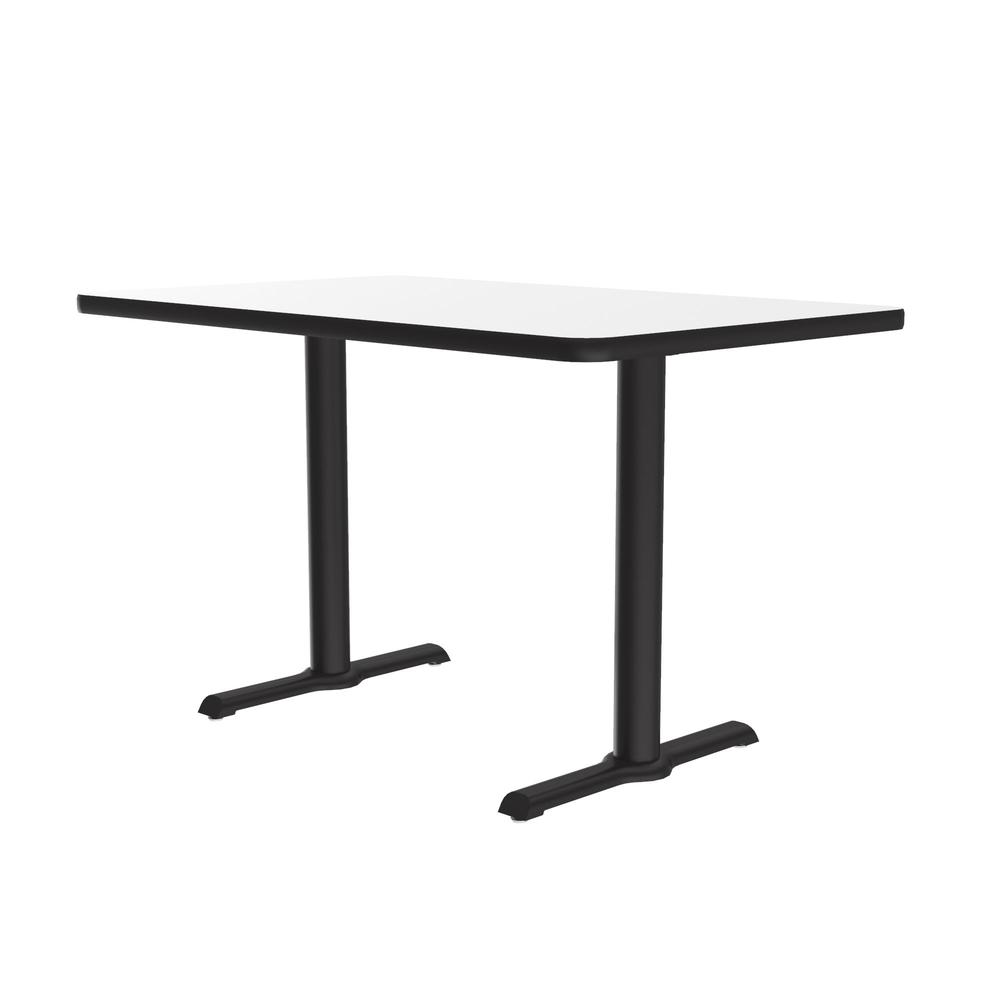 Table Height Deluxe High-Pressure Café and Breakroom Table 30x60" RECTANGULAR, WHITE, BLACK. Picture 9