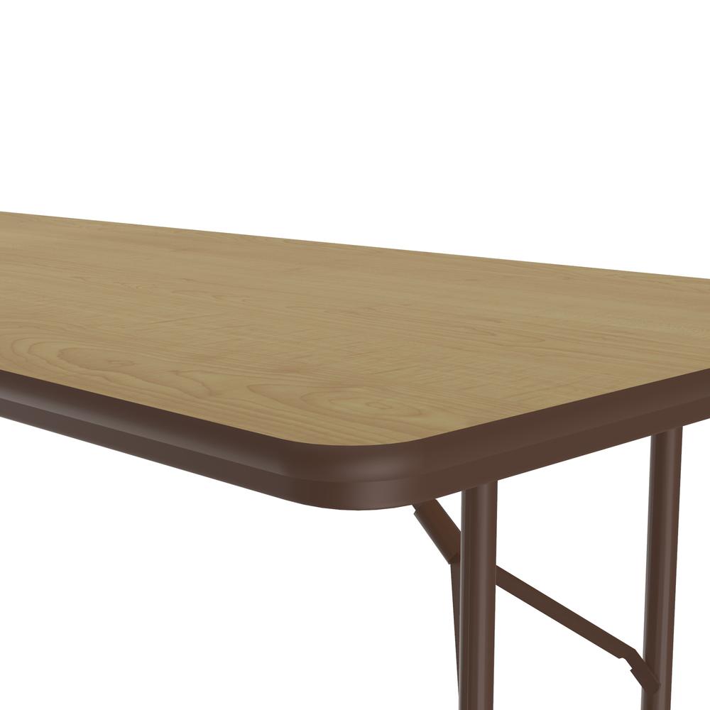 Adjustable Height High Pressure Top Folding Table 30x60", RECTANGULAR, FUSION MAPLE, BROWN. Picture 6