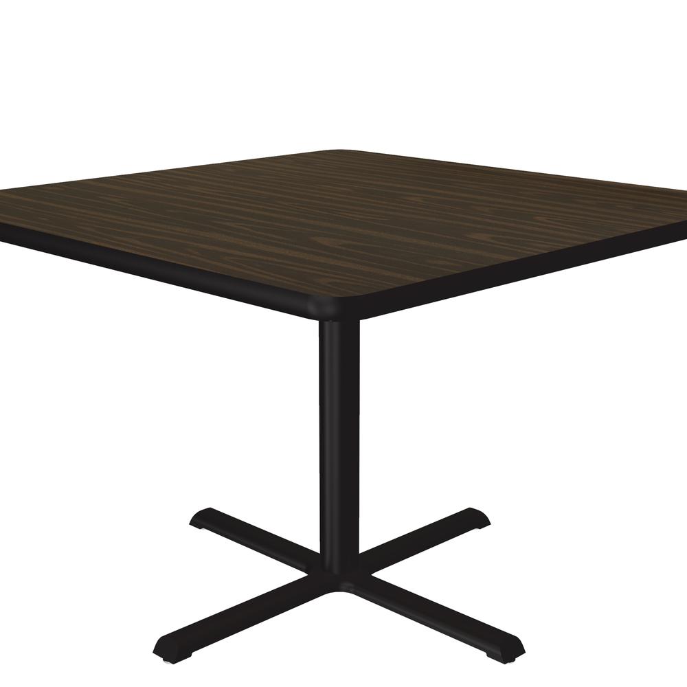 Table Height Deluxe High-Pressure Café and Breakroom Table, 36x36" SQUARE WALNUT BLACK. Picture 9