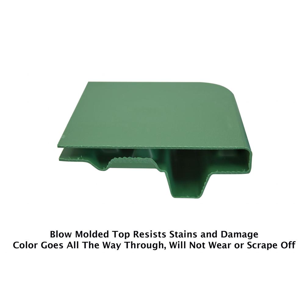 Commercial Blow-Molded Plastic Top Activity Tables, 30x60", RECTANGULAR, GREEN , SILVER MIST. Picture 6