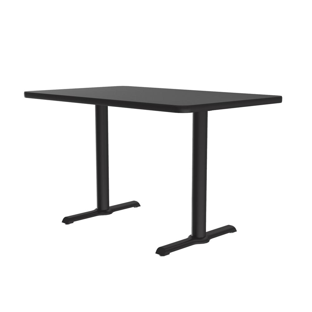 Table Height Thermal Fused Laminate Café and Breakroom Table, 30x48" RECTANGULAR BLACK GRANITE BLACK. Picture 3