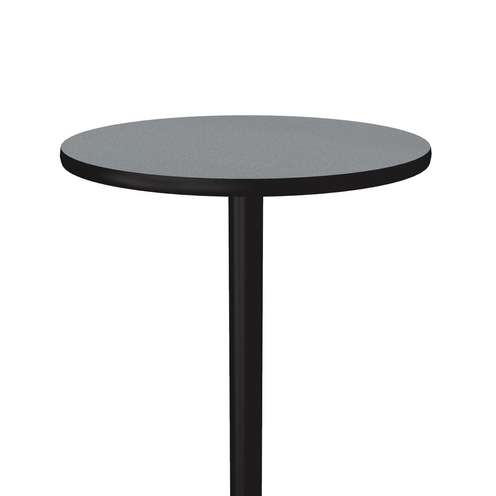 Bar Stool/Standing Height Commercial Laminate Café and Breakroom Table 24x24", ROUND, GRAY GRANITE, BLACK. Picture 9