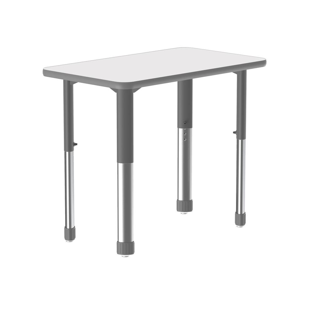 Markerboard-Dry Erase High Pressure Collaborative Desk, 34x20" RECTANGULAR FROSTY WHITE, GRAY/CHROME. Picture 1