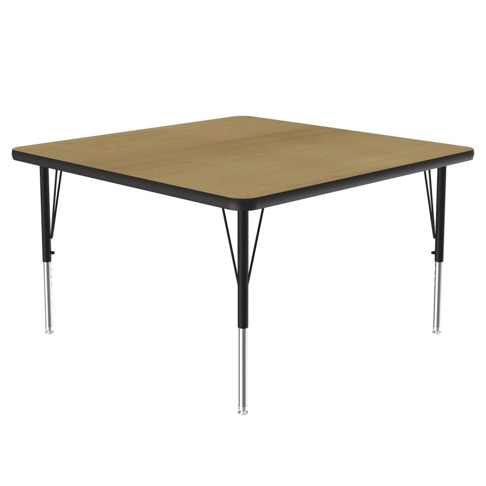 Deluxe High-Pressure Top Activity Tables 48x48, SQUARE, FUSION MAPLE, BLACK/CHROME. Picture 4