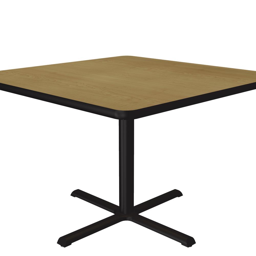 Table Height Deluxe High-Pressure Café and Breakroom Table 36x36" SQUARE FUSION MAPLE, BLACK. Picture 5