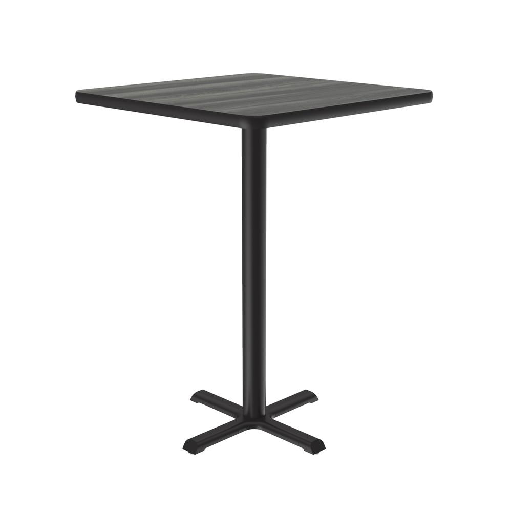 Bar Stool/Standing Height Deluxe High-Pressure Café and Breakroom Table 30x30, SQUARE, NEW ENGLAND DRIFTWOOD, BLACK. Picture 7