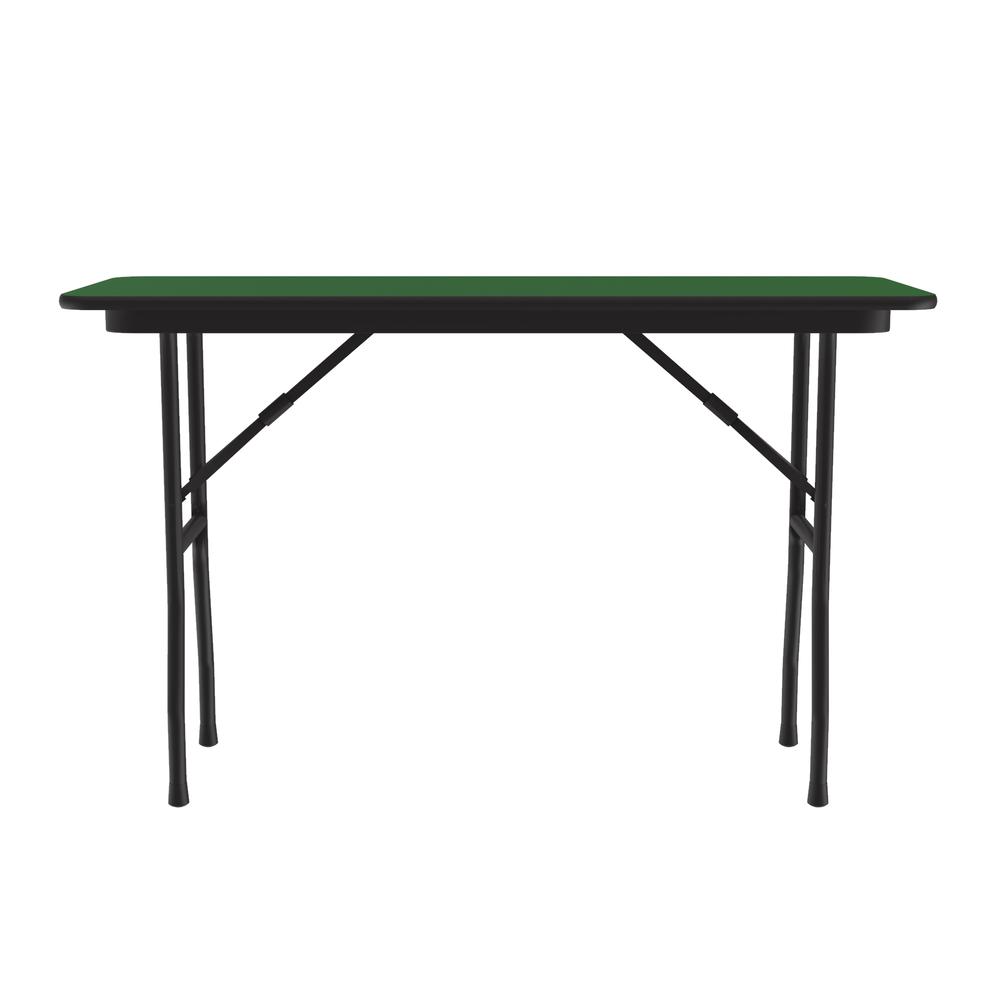 Deluxe High Pressure Top Folding Table, 18x48", RECTANGULAR GREEN BLACK. Picture 1