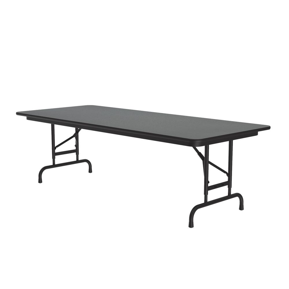 Adjustable Height High Pressure Top Folding Table, 30x96", RECTANGULAR, MONTANA GRANITE BLACK. Picture 8