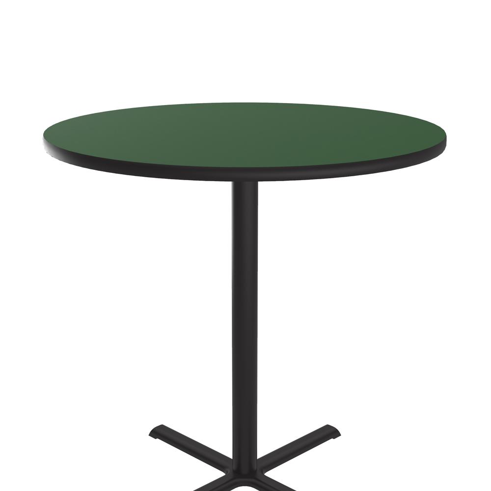 Bar Stool/Standing Height Deluxe High-Pressure Café and Breakroom Table 36x36", ROUND GREEN BLACK. Picture 5