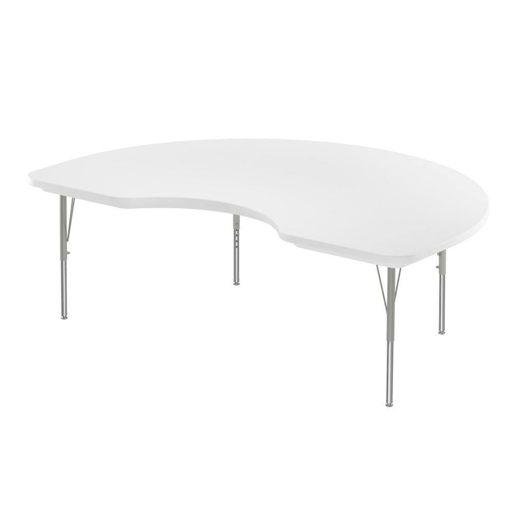 Commercial Blow-Molded Plastic Top Activity Tables, 48x72" KIDNEY GRAY GRANITE, SILVER MIST. Picture 3