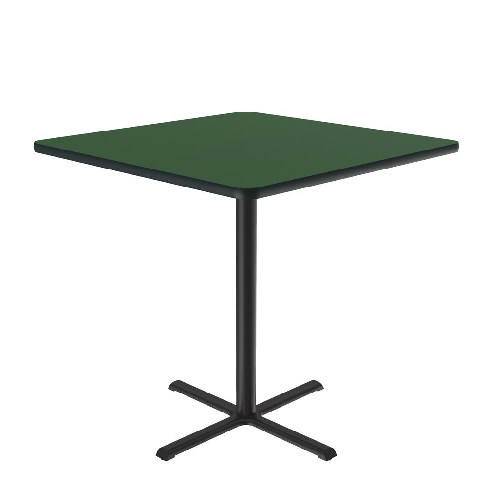 Bar Stool/Standing Height Deluxe High-Pressure Café and Breakroom Table 36x36", SQUARE, GREEN BLACK. Picture 6