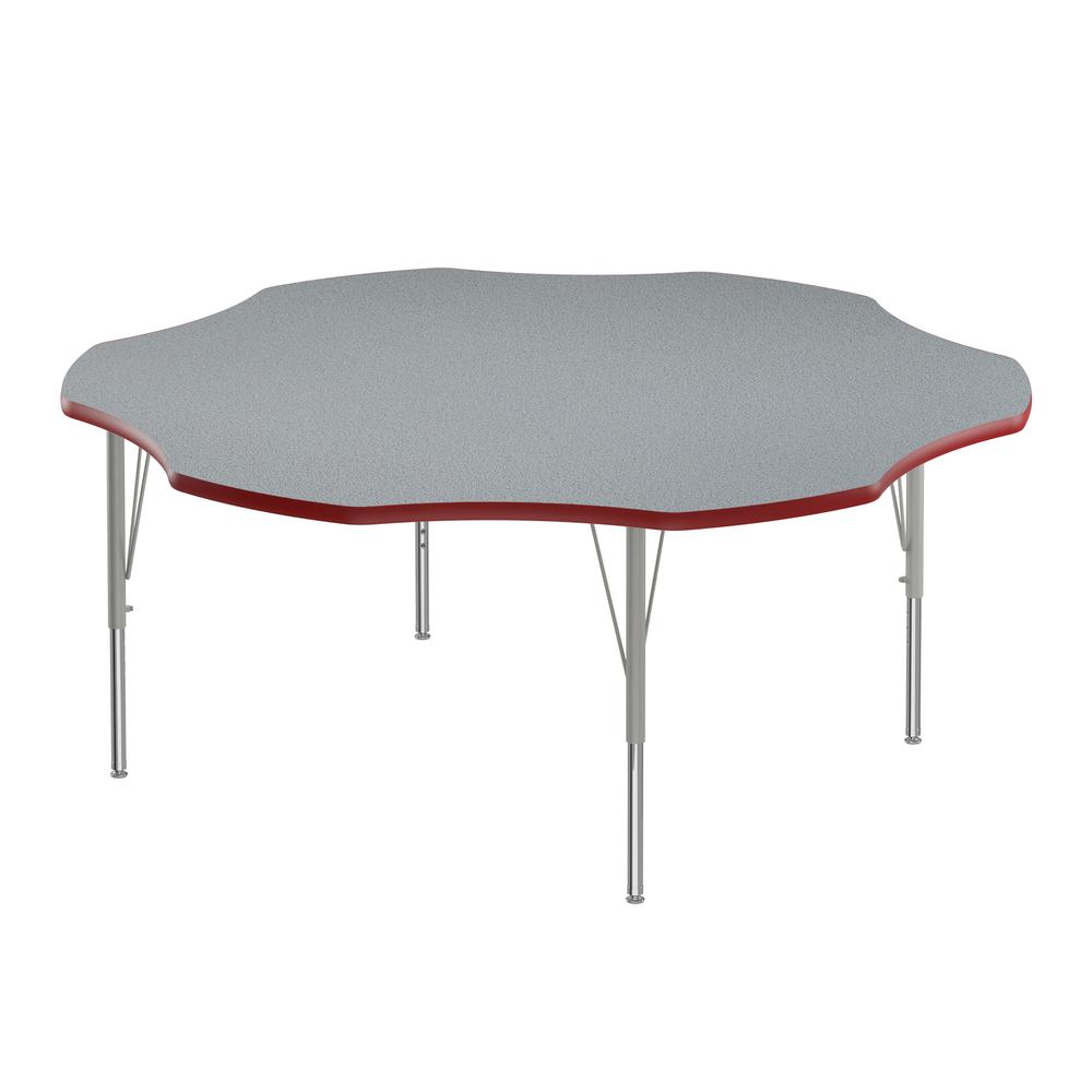 Deluxe High-Pressure Top Activity Tables 60x60" FLOWER GRAY GRANITE, SILVER MIST. Picture 1
