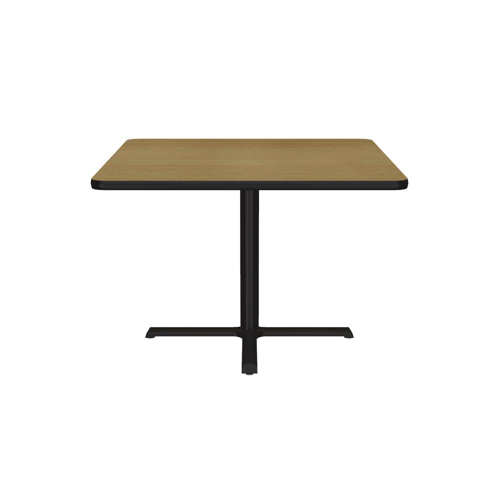 Table Height Deluxe High-Pressure Café and Breakroom Table 36x36" SQUARE FUSION MAPLE, BLACK. Picture 6