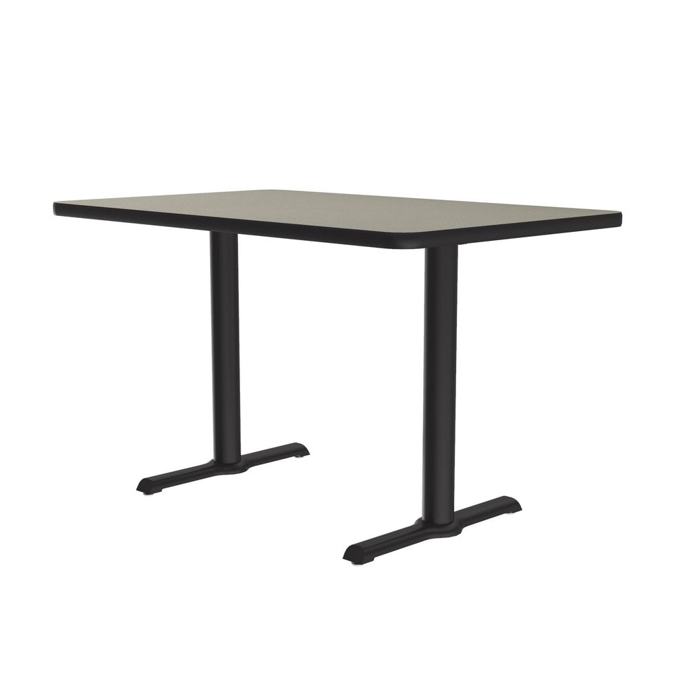 Table Height Deluxe High-Pressure Café and Breakroom Table 30x48" RECTANGULAR SAVANNAH SAND, BLACK. Picture 2