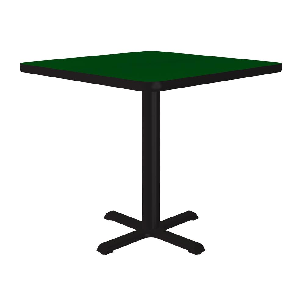 Table Height Deluxe High-Pressure Café and Breakroom Table 24x24" SQUARE GREEN, BLACK. Picture 8