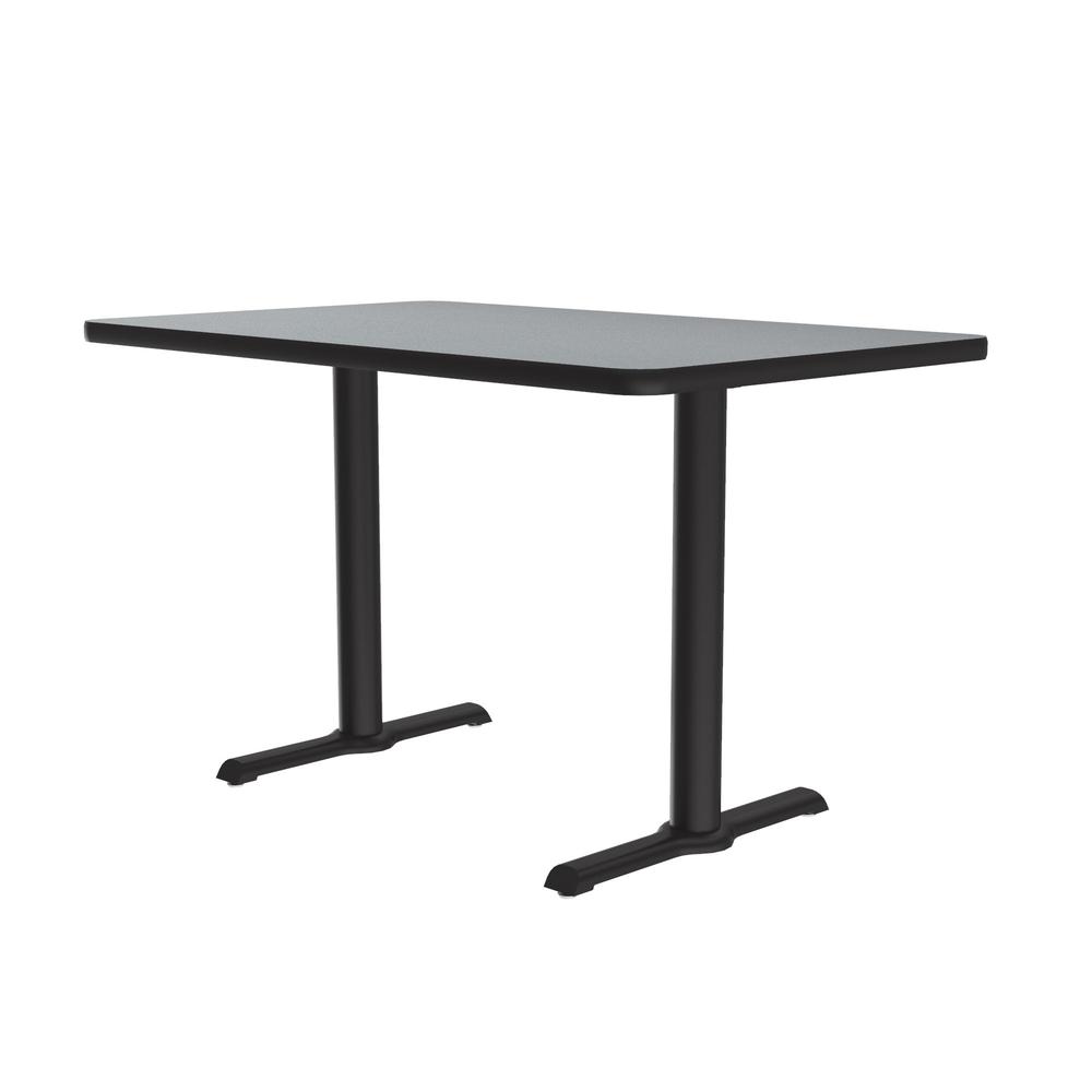 Table Height Deluxe High-Pressure Café and Breakroom Table, 30x48" RECTANGULAR GRAY GRANITE, BLACK. Picture 4