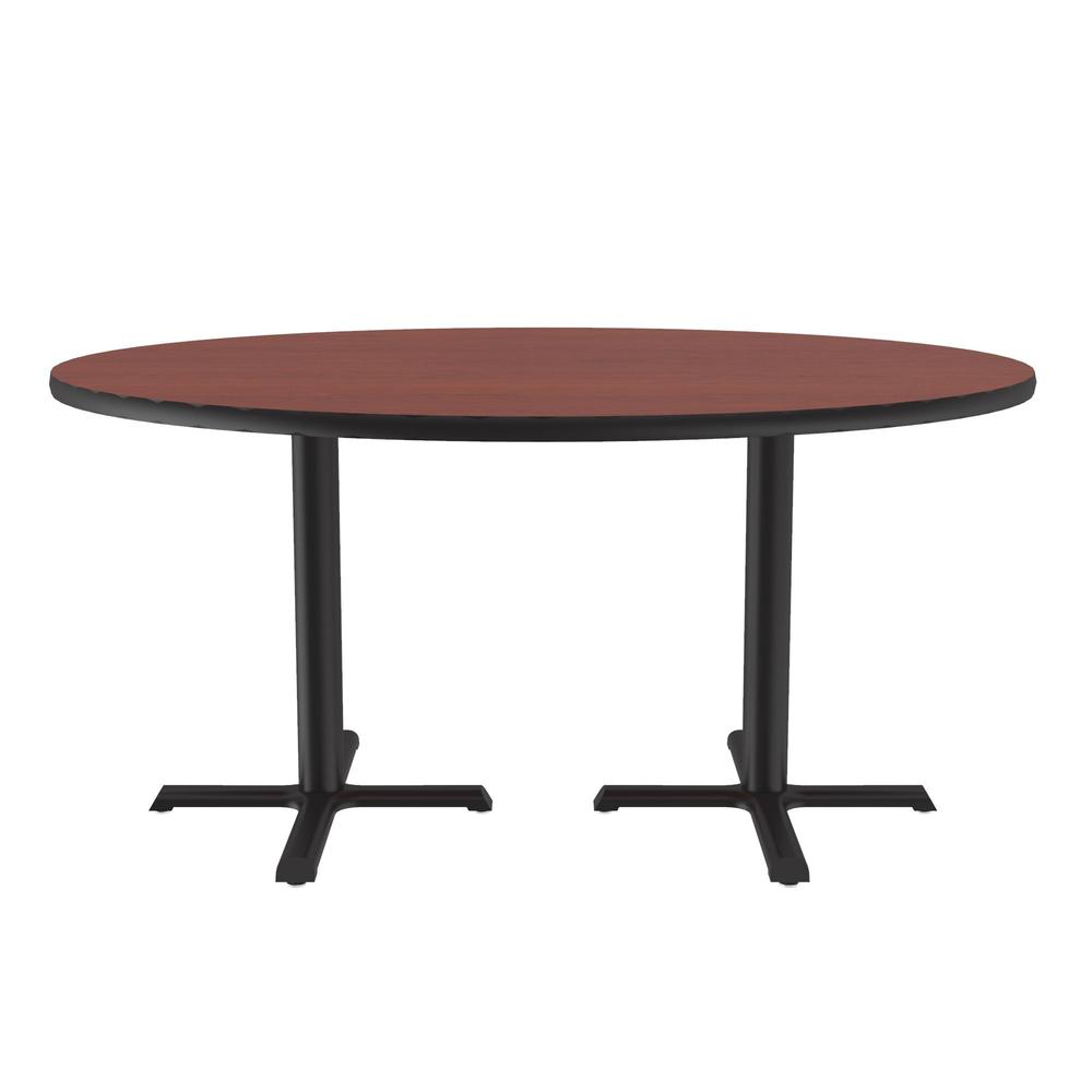 Table Height Deluxe High-Pressure Café and Breakroom Table 60x60", ROUND, CHERRY, BLACK. Picture 8