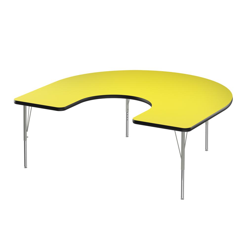 Deluxe High-Pressure Top Activity Tables 60x66", HORSESHOE YELLOW  SILVER MIST. Picture 3