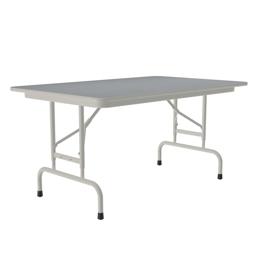 Adjustable Height High Pressure Top Folding Table, 30x48" RECTANGULAR GRAY GRANITE, GRAY. Picture 4