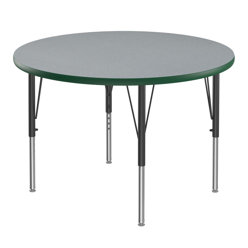 Commercial Laminate Top Activity Tables, 42x42", ROUND, GRAY GRANITE, BLACK/CHROME. Picture 2