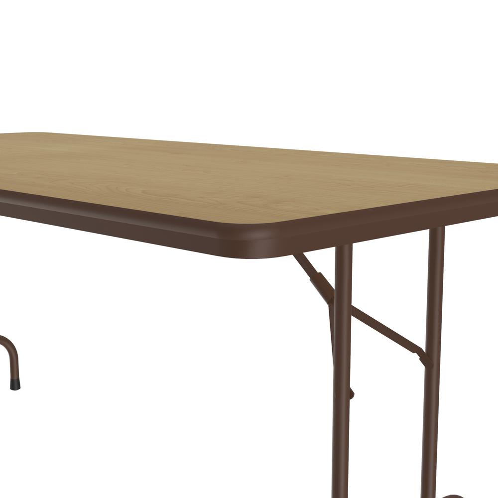 Deluxe High Pressure Top Folding Table 36x72" RECTANGULAR, FUSION MAPLE BROWN. Picture 2