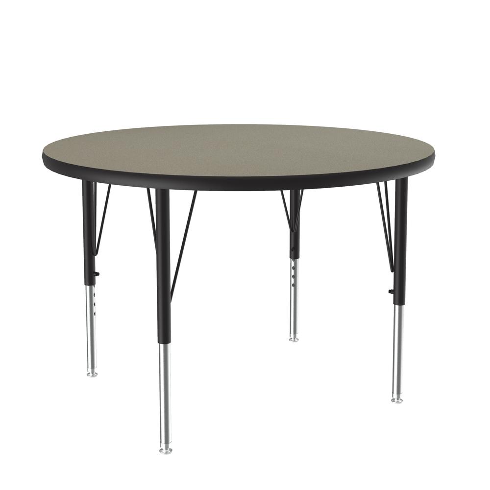 Deluxe High-Pressure Top Activity Tables 36x36" ROUND, SAVANNAH SAND BLACK/CHROME. Picture 5