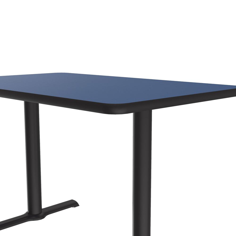 Table Height Deluxe High-Pressure Café and Breakroom Table, 30x60" RECTANGULAR, BLUE BLACK. Picture 7