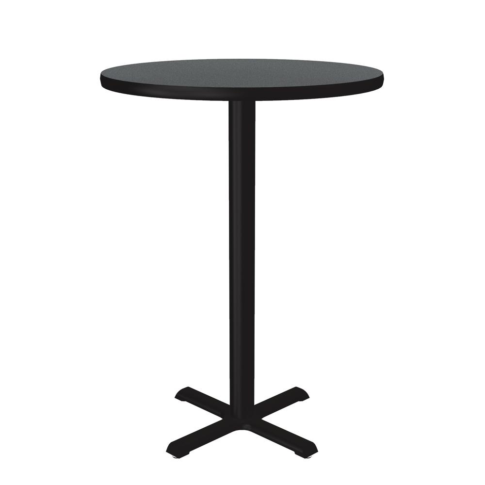 Bar Stool/Standing Height Deluxe High-Pressure Café and Breakroom Table, 30x30", ROUND, MONTANA GRANITE BLACK. Picture 7