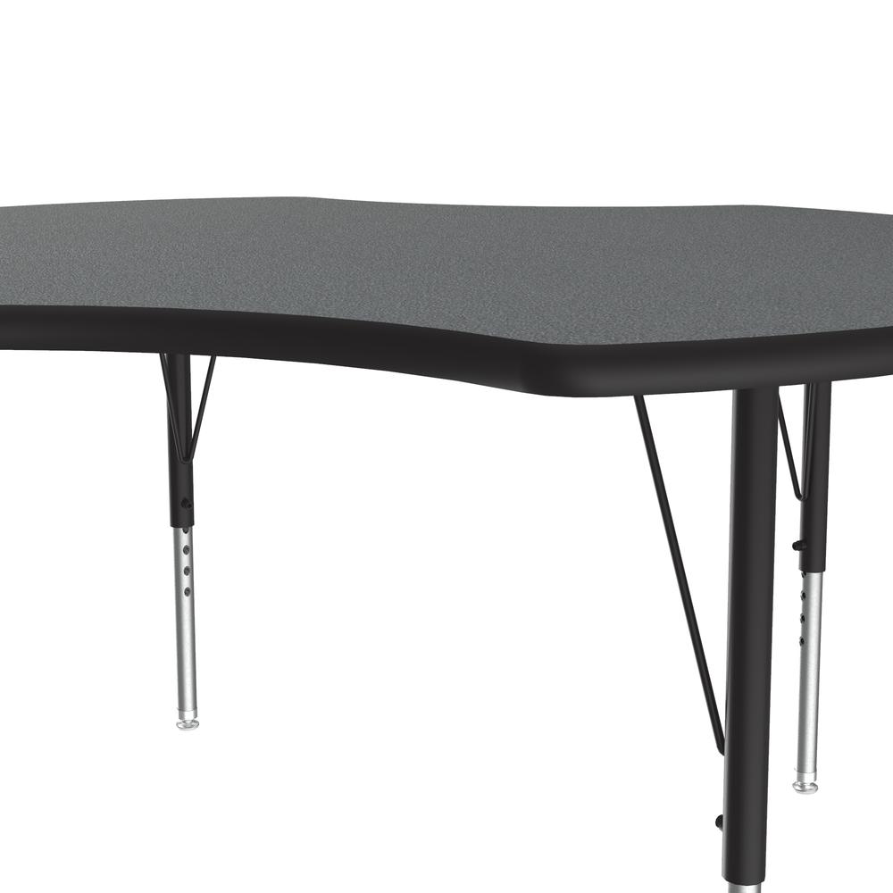 Deluxe High-Pressure Top Activity Tables, 48x48", CLOVER, MONTANA GRANITE, BLACK/CHROME. Picture 4