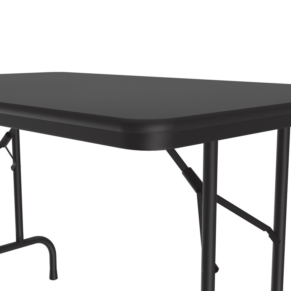 Deluxe High Pressure Top Folding Table 30x48", RECTANGULAR, BLACK GRANITE BLACK. Picture 3