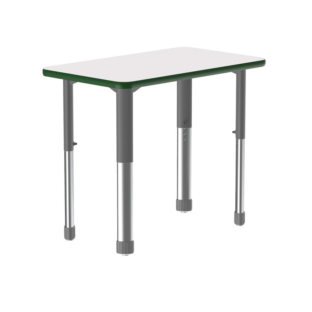Markerboard-Dry Erase High Pressure Collaborative Desk 34x20", RECTANGULAR FROSTY WHITE GRAY/CHROME. Picture 2