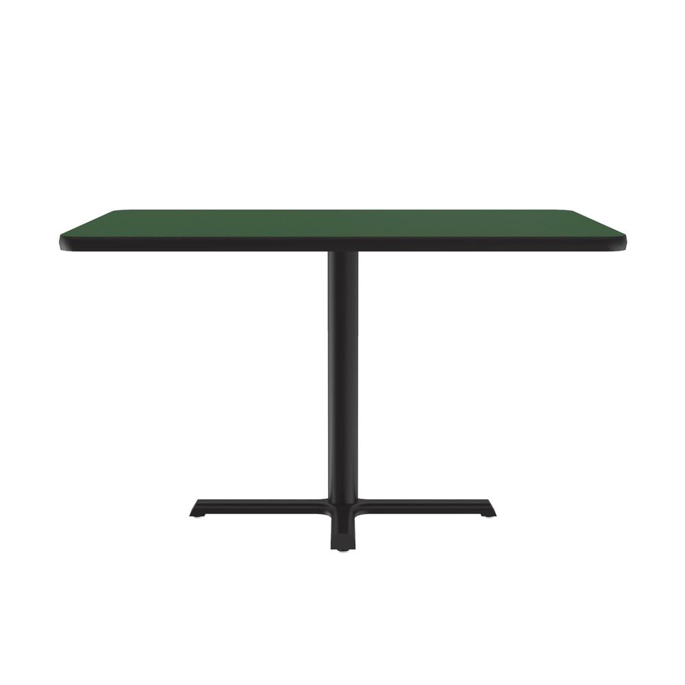Table Height Deluxe High-Pressure Café and Breakroom Table 30x48" RECTANGULAR GREEN, BLACK. Picture 6