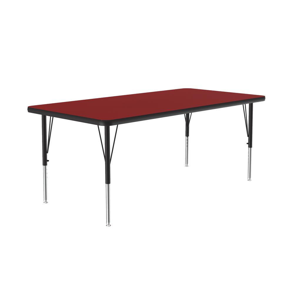 Deluxe High-Pressure Top Activity Tables 30x48", RECTANGULAR RED, BLACK/CHROME. Picture 4