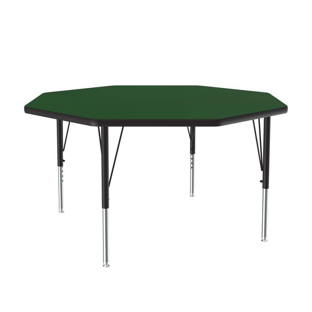 Deluxe High-Pressure Top Activity Tables 48x48" OCTAGONAL GREEN, BLACK/CHROME. Picture 7