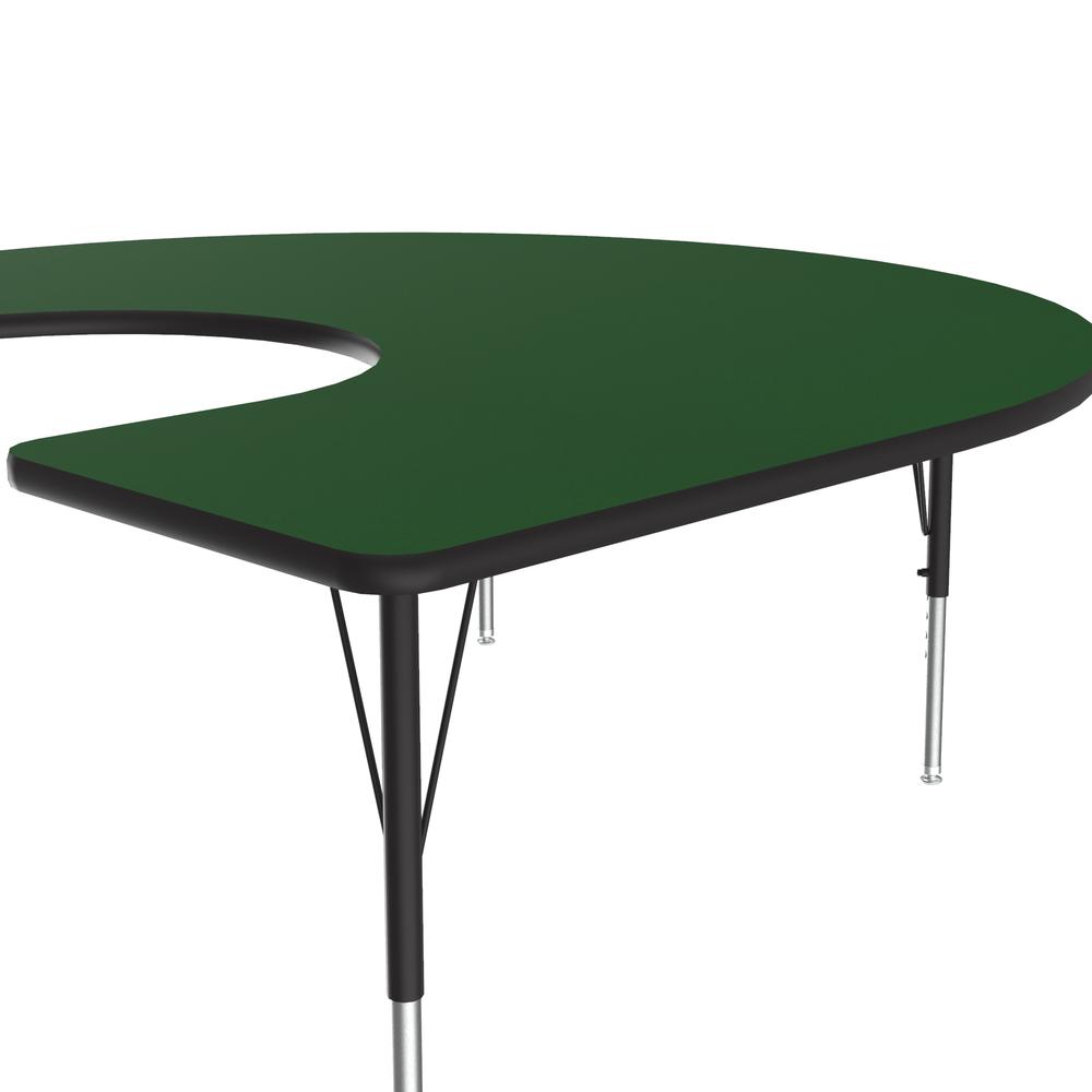 Deluxe High-Pressure Top Activity Tables 60x66", HORSESHOE GREEN BLACK/CHROME. Picture 7