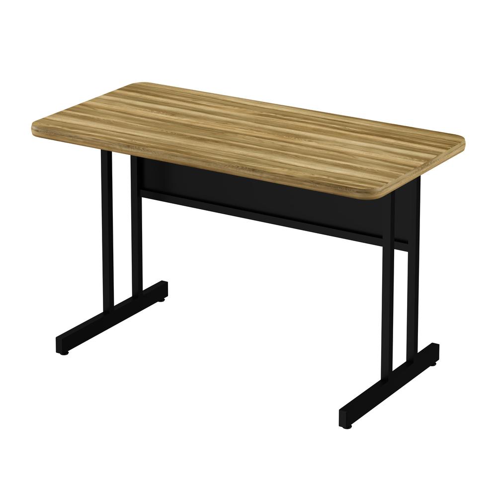 Desk Height  Deluxe HIgh-Pressure Top Computer/Student Desks  24x36" RECTANGULAR, COLONIAL HICKORY BLACK. Picture 1