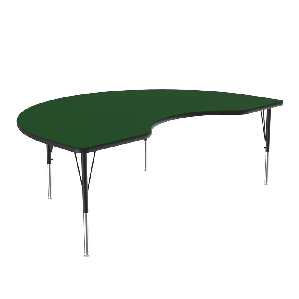 Deluxe High-Pressure Top Activity Tables, 48x72" KIDNEY GREEN BLACK/CHROME. Picture 2