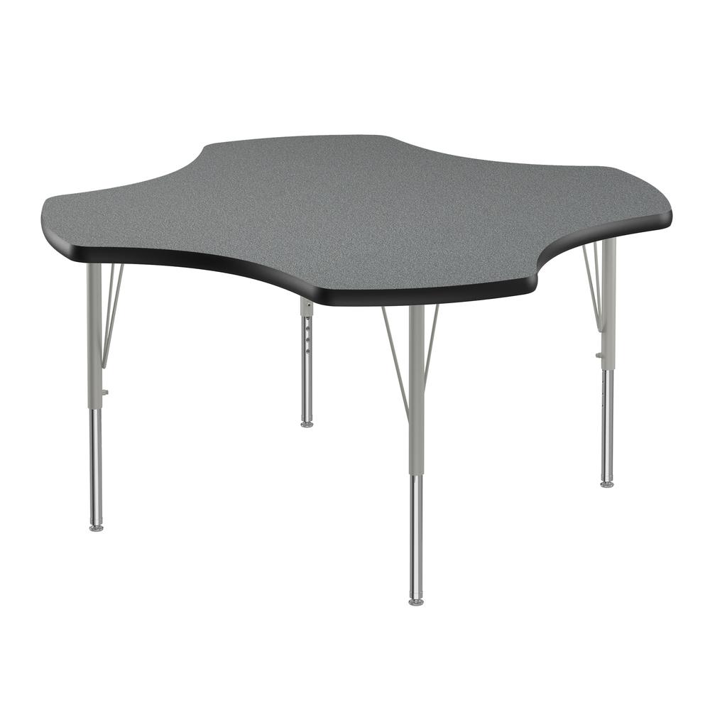 Deluxe High-Pressure Top Activity Tables 48x48", CLOVER MONTANA GRANITE SILVER MIST. Picture 1